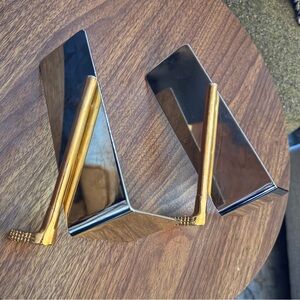 Brass and Silver Golfclub Bookends